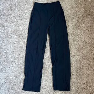 lululemon black ribbed straight leg pant